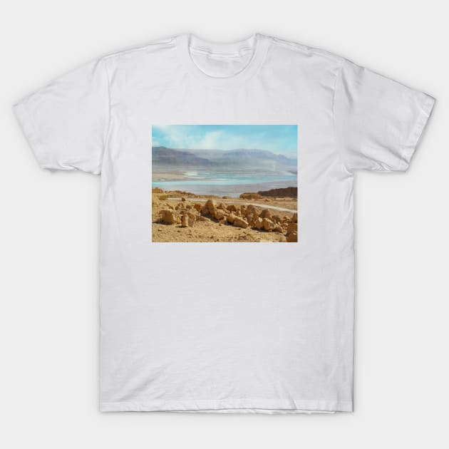 Israel, Masada and the Dead Sea T-Shirt by UltraQuirky